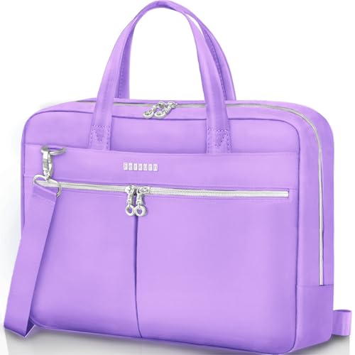 Ferkurn Laptop Bag Case Women Men Computer Bag Compatible with MacBook/HP/LG/Dell, Shoulder Strap Slim Carrying Messenger Briefcase, Purple, 15.6-16 Inch - color: Purple, size: 15-15.6 inch