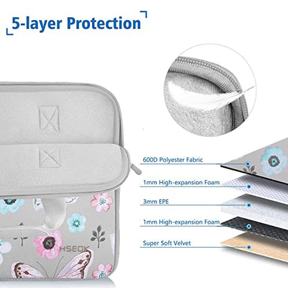 Hseok Laptop Sleeve 13.3-14 inch Case with Small Pouch, Neoprene Computer Bag Compatible with MacBook Neo/Pro 14 M5/M4/M3/M2/M1, Mac Air/Pro 13.3, XPS 14 and Most 13-14 inch Notebooks,B02F01 - color: B02f01, size: 13"-14"