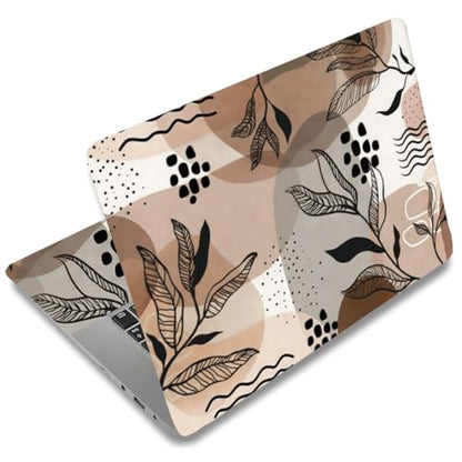 SUPERDANT Laptop Skin Sticker Boho Leaf Laptop Decals Personalized Universal Notebook Computer Wrap Vinyl Skin Stickers Cover Art Decal Removable 12-15.6 Inch Waterproof Scratch-Resistant Gifts - style: Bohe Leaves