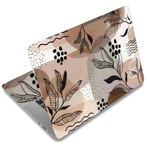 SUPERDANT Laptop Skin Sticker Boho Leaf Laptop Decals Personalized Universal Notebook Computer Wrap Vinyl Skin Stickers Cover Art Decal Removable 12-15.6 Inch Waterproof Scratch-Resistant Gifts - style: Bohe Leaves