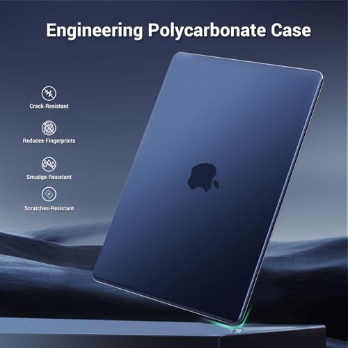 MOSISO Compatible with MacBook Pro 14 inch Case M5 M4 M3 M2 M1 2026-2021 | Ultra-Thin Seamlessly Closes Crack-Resistant Protective Hard Matte Shell&Keyboard Cover, Midnight Blue - color: Midnight Blue