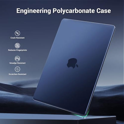 MOSISO Compatible with MacBook Pro 14 inch Case M5 M4 M3 M2 M1 2026-2021 | Ultra-Thin Seamlessly Closes Crack-Resistant Protective Hard Matte Shell&Keyboard Cover, Midnight Blue - color: Midnight Blue