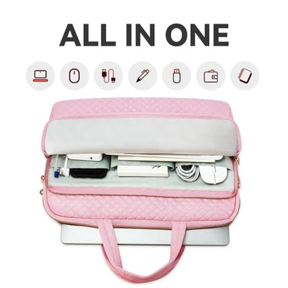 17 17.3 Inch Laptop Case Bag Women Men Compatible with HP OmniBook Envy Omen Pavilion/Dell Inspiron Precision/LG Gram/Yoga ThinkPad, Messenger Carrying Briefcase Computer Bag 18 inch, Pink - color: Pink, size: 17.3 Inch