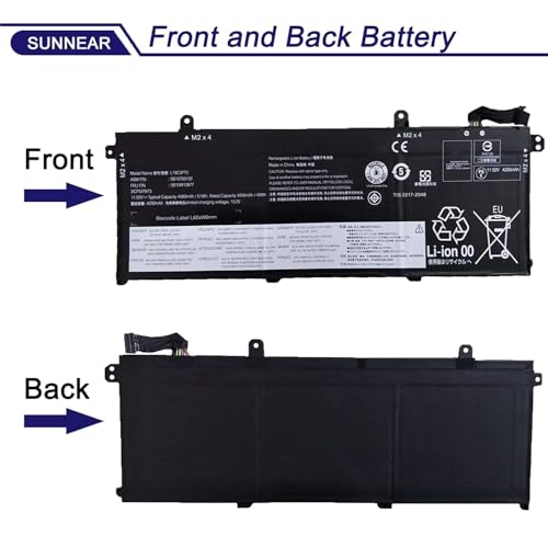 L18C3P71 L18C3P72 SB10T83122 5B10W13877 Battery Replacement for Lenovo ThinkPad T490 T495 T14 P14S P43S Series 02DL007 L18L3P73 SB10K97645 02DL010 SB10K97648 02DL008 - size: 12.17*5.75*1.26 inches L18C3P71