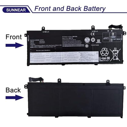 L18C3P71 L18C3P72 SB10T83122 5B10W13877 Battery Replacement for Lenovo ThinkPad T490 T495 T14 P14S P43S Series 02DL007 L18L3P73 SB10K97645 02DL010 SB10K97648 02DL008 - size: 12.17*5.75*1.26 inches L18C3P71