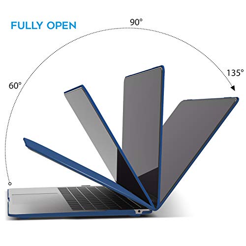 IBENZER Compatible with New MacBook Air 13 inch Case 2022 2021 2020 M1 A2337 A2179 A1932, Plastic Hard Shell Case with Keyboard Cover for Mac Retina Display with Touch ID, Navy Blue, MMA-T13NVBL+1 - color: Navy Blue