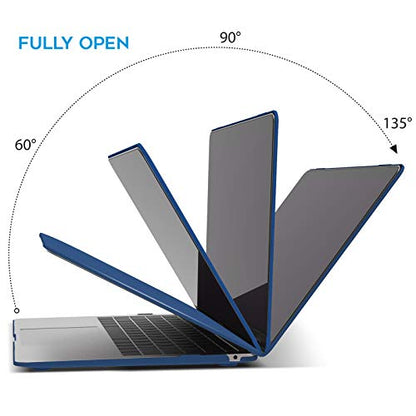 IBENZER Compatible with New MacBook Air 13 inch Case 2022 2021 2020 M1 A2337 A2179 A1932, Plastic Hard Shell Case with Keyboard Cover for Mac Retina Display with Touch ID, Navy Blue, MMA-T13NVBL+1 - color: Navy Blue