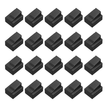 MECCANIXITY RJ45 Dust Covers Caps, RJ45 Dust Plug PE Ethernet Protector Covers for Media Converters, Router, Modem, Laptop, Network Panel, Pack of 20(Black) - color: Black