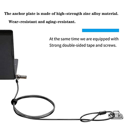 3 Pack Anti Theft Self Adhesive Security Plate for Cables to Lock Down Laptops, Mac Book, Tablets, iPad, or Other Computer - color: Anchor-3Pack