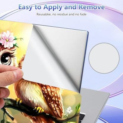 Laptop Skin Sticker Decal Cover,Two Cute Owls Flower Crowns | DIGTIALL Universal Laptop Skin Sticker, Waterproof Removable Notebook Decal Protector Cover for 12 13 14 15 Inch Laptops - color: Two Cute Owls Flower Crowns