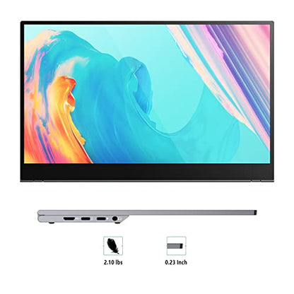 15.6" 4K Portable Monitor, Touchscreen UHD IPS Display,100% sRGB, USB-C/HDMI Laptop Display, Dual Speakers, Aluminum Alloy, Compatible with Laptop, PC, Smartphone, PS4/5, Xbox, Switch