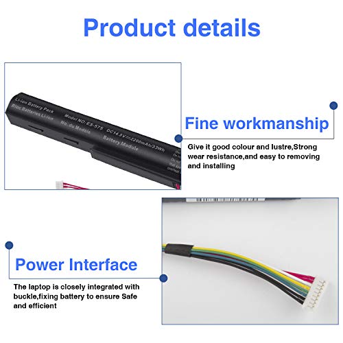 AS16A5K AS16A8K 4ICR19/66 Battery for Acer Aspire E5-523 E5-553 E5-576 E5-774G N16Q2 E5-576G E5-575G E5-475 F5-573 E5-575-52JF E5-575-33BM E5-575G-76YK E5-575-54SM E5-575G-57D4 E5-576-392H E5-575-54E8 - size: 10.35*1.56*0.85inch E5-575
