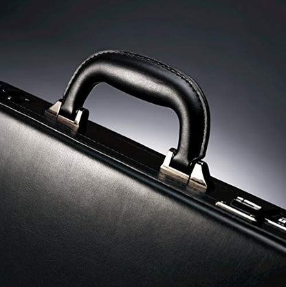Samsonite Bonded Leather Attache, Black, One Size