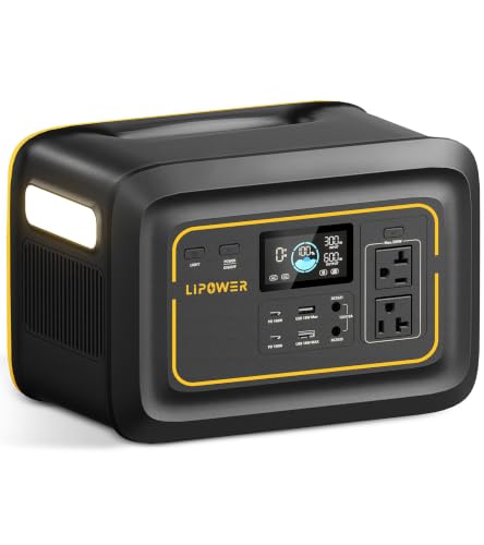 Lipower Portable Power Station 296Wh Backup Battery 300W Solar Generator | 20ms UPS, 300W AC Outlet, 1-Hour Fast Charge, Dual PD 100W USB-C, 200W Solar Input for Camping, CPAP, Home & Emergencies
