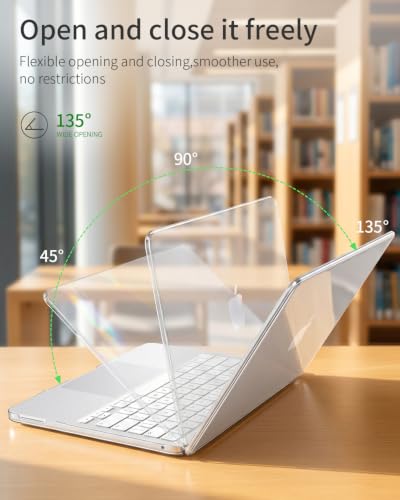 Glossy Clear Laptop Case Compatible with MacBook Neo 13 inch 2026 | 13-in Mac Model A3404, A18 Pro Chip, Ultra Thin Hard Shell Cover Protect from Scratches, Shiny Transparent Display Logo - color: Crystal Clear, size: MacBook Neo 13"