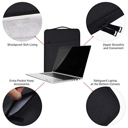 13 Inch Laptop Case Sleeve for 13.5-14.4 Inch Surface Laptop Studio/6/5/4/3, 13.8" Surface 7th, Asus ZenBook/Dell Inspiron Notebook Case, Black - color: Black, size: 13.3-13.6 Inch