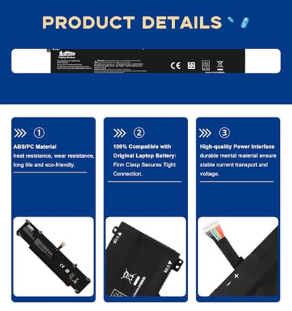 WK04XL 4-Cell 4550mAh Replacement Battery for HP Victus Gaming 16T-R 16T-R000 16T-R100 / 16T-S 16T-S000 16T-S100 / 16-R000 16-R0097NR Series, Compatible with Part Numbers WK04070XL HSTNN-IB9V