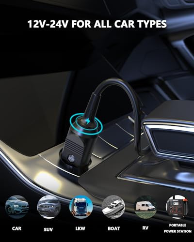 100W USB-C Laptop Car Charger | Compatible with Dell/HP/Lenovo/MacBook/Microsoft Surface/MSI/Acer/Samsung/Asus/LG gram/Razer/Google Pixel，20V 5A Output