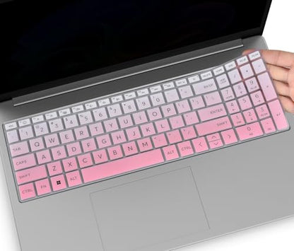 Keyboard Cover for 2026 2025 HP 15.6" Laptop 15-fc 15-fd Series, HP 15z-fc000 15t-fd000 fd100 fd200 15-fd0123dx fd0127dx 15-fc0499nr 15-fc0502nr 15-fc0399nr 15-fc0099nr fd2075nr fd1073nr, OmbrePink - color: OmbrePink