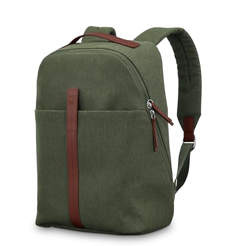 Samsonite Virtuosa Carry-On Travel Backpack with Padded Laptop Sleeve, Pine Green - color: Pine Green
