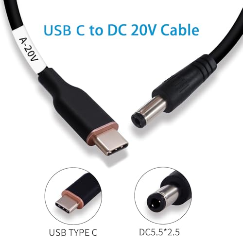 DSD TECH MagicConn SH-CP20A USB Type C PD to DC Power Cable-20V - style: 20 V