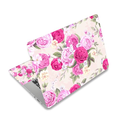 Laptop Skin Sticker Decal,12" 13" 13.3" 14" 15" 15.4" 15.6" Laptop Skin Sticker Protector Cover for Toshiba Hp Samsung Dell Apple Acer Leonovo Sony Asus Laptop Notebook (Pink Flowers) - color: Pink Flowers