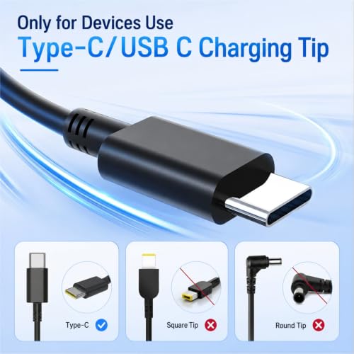 Business Office Universal 65W USB C Laptop Charger, Type C PD Fast Charging Adapter Compatible with Lenovo HP Dell Acer Asus Samsung Chromebook, Laptop Charger for School, Workspace and Commercial Use