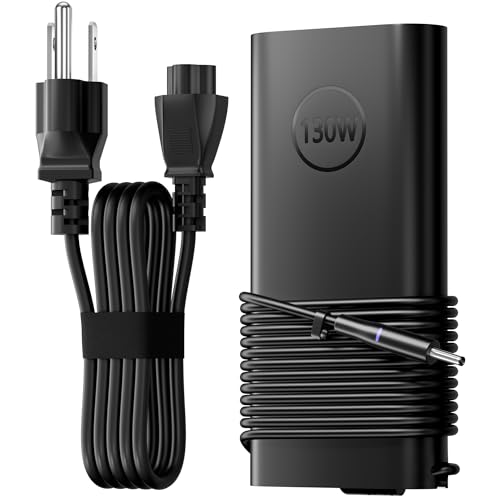 130W 4.5mm Round Tip AC Adapter Laptop Charger Replacement for Dell XPS 15 7590 9530 9550 9560 9570 Precision 5510 5520 5530 5540 M3800 0V363H HA130PM130 DA130PM130 06TTY6 0RN7NW Power Supply Cord - size: KT60W759070B3