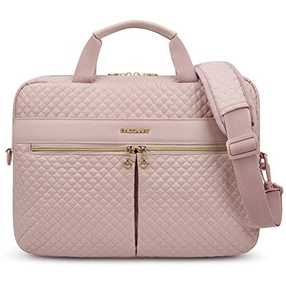 BAGSMART Laptop Bag, 15.6/17.3 Inch Briefcase for Women Large Laptop Case Computer Bag Office Travel Business, Pink - color: Pink, size: 15.6 Inch