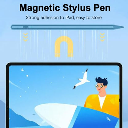 Stylus Pen for iPad Pencil 11th&10th,Pencil with Palm Rejection Tilt Sensitivity,Apple Pen 2018-2025 for Apple iPad A16/11/10/9/8/7/6th,Pro 12.9"/11"/13" M5/M4,Air M3/M2/5/4/3,Mini A17/6th/5th-Blue - color: Blue