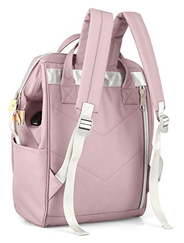 Himawari Laptop Backpack, Stylish Eco-Friendly Canvas, 11"x16"x6.3", Large Capacity, Multi-Functional with USB Port, Padded Back Panel, Adjustable Shoulder Straps - color: 1881-qz, size: Standard