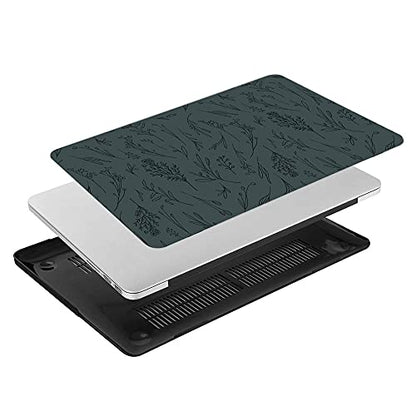 LanBaiLan Compatible with MacBook Air 13 inch Case M5 2026 M4 2025 M3 M2 2024-2022 A3449 A3240 A3113 A2681, 13.6 Plastic Hard Shell Case & Keyboard Cover, Dark Green - color: Dark Green