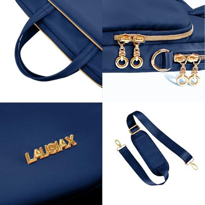 Laptop Case Bag Women Men Computer Sleeve Compatible with MacBook/Dell/HP/Acer/ASUS, Waterproof Shoulder Carrying Briefcase, Blue, 17-17.3 Inch - color: Blue, size: 17.3 inch