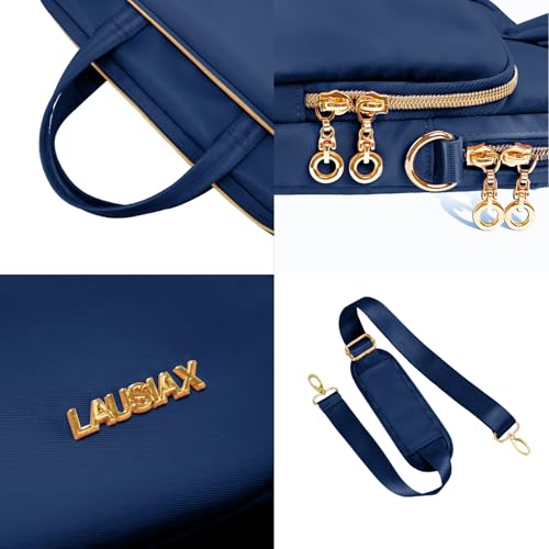 Laptop Case Bag Women Men Computer Sleeve Compatible with MacBook/Dell/HP/Acer/ASUS, Waterproof Shoulder Carrying Briefcase, Blue, 14-14.5 Inch - color: Blue, size: 14 inch