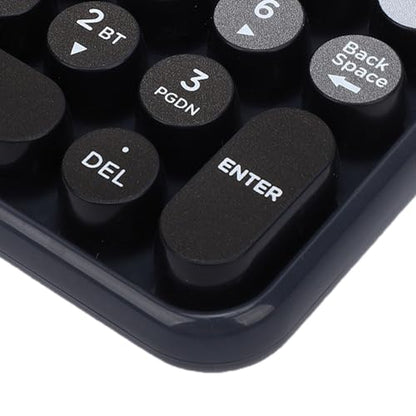 Wireless Numeric Keypad 18 Keys Bluetooth and 2.4G Number Pad with Ergonomic Concave Keycaps and Fade Print for Laptop Desktop Accounting Data Entry Spreadsheets (Black) - color: Black