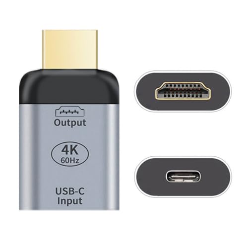 chenyang USB C to HDMI Converter USB C Source to HDMI Sink HDTV Adapter (The HDMI Must be Connected to The Monitor, not The Host.You Need to use The 10Gbps USB C to C Cable,Other Cable not Work) - color: Silver HDMI Adapter