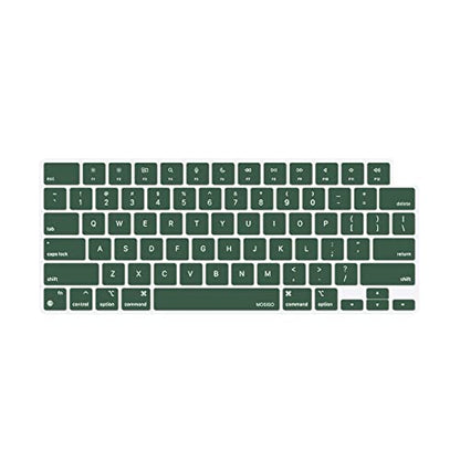 MOSISO Keyboard Cover Skin Compatible with MacBook Air 15 inch M3 M2 | A3114 A2941/Air 13.6 A3113 A2681/Pro 14/16 M4 M3 M2 M1, Peacock Green - color: Peacock Green