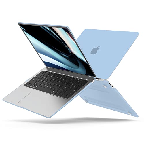 B BELK for MacBook Air 13 inch Case M1 2021 2020 2019 2018, Airy Blue | Model A2337 A2179 A1932, Matte Plastic Hard Shell for MacBook Air 13.3 inch Case with Keyboard Cover & Screen Protector - color: Airy Blue