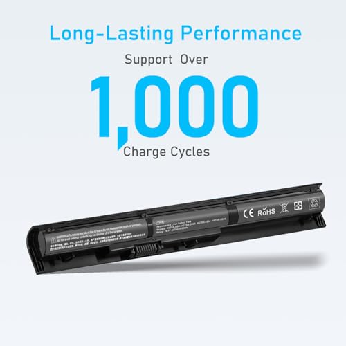 Upgraded 62Wh V104 VI04 Notebook Battery Replacement for HP Pavilion 14-V 15-P 17-F Series ProBook 440 450 445 G2 756743-001 756478-421 756478-422 756745-001 and More - size: 12.08*2.79*1.85inch VI04