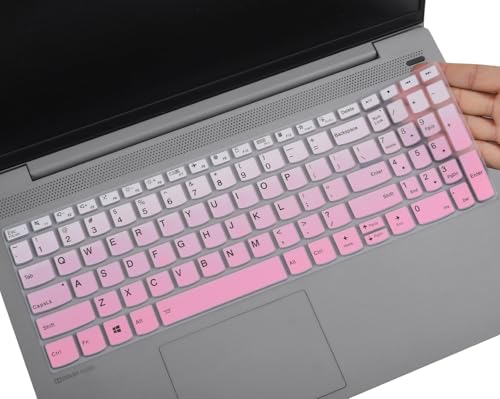CaseBuy Keyboard Cover for Lenovo Yoga 7 7i 15.6 16,Ideapad 1 1i 15.6", V15 G4 (2024), G3, G2, Ideapad Flex 5 5i 15.6, 16, ideaPad 3 3i 5 5i 15.6 2026-2023, ThinkBook 15 G2 G3 15p - Ombre Pink - color: Ombre Pink