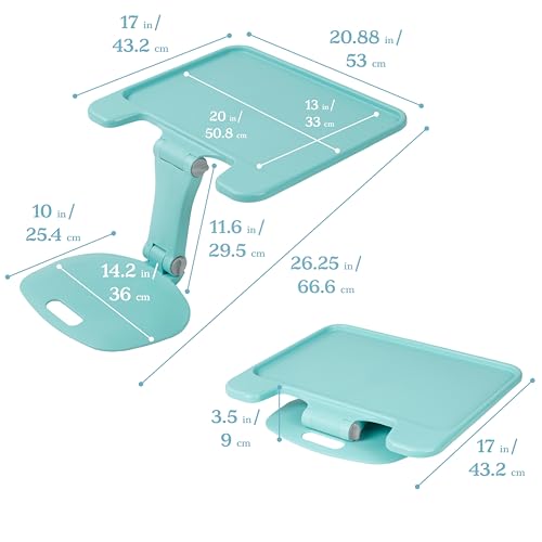 ECR4Kids The Surf Folding Portable Lap Desk, Large, Flexible Seating, Seafoam - color: Seafoam