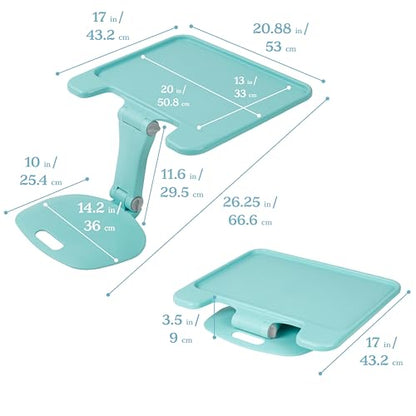 ECR4Kids The Surf Folding Portable Lap Desk, Large, Flexible Seating, Seafoam - color: Seafoam