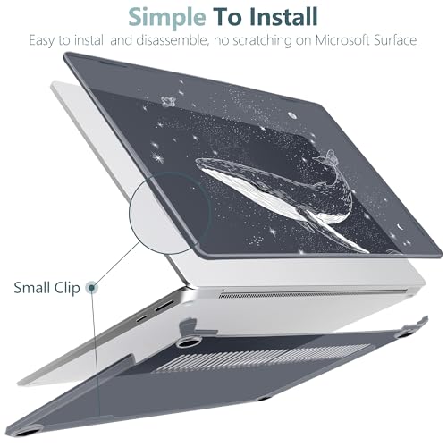 Batianda AstroGrid Case for Microsoft Surface Laptop 15 inch, Cosmic Whale | Fits Surface Laptop for Business 8th Edition 2026 & Surface Laptop 7 2024, 4-in-1 Accessories Bundle, Slim Durable Hard Shell - color: Cosmic Whale