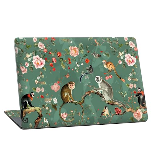 Universal Laptop Skin Sticker with 2 Wrist Pad Skins, Waterproof Scratch Resistant Vinyl Laptop Cover Decal, Cut to Fit for 11–15.6 Inch MacBook HP Dell Lenovo, Flowers Birds - color: Flowers Birds