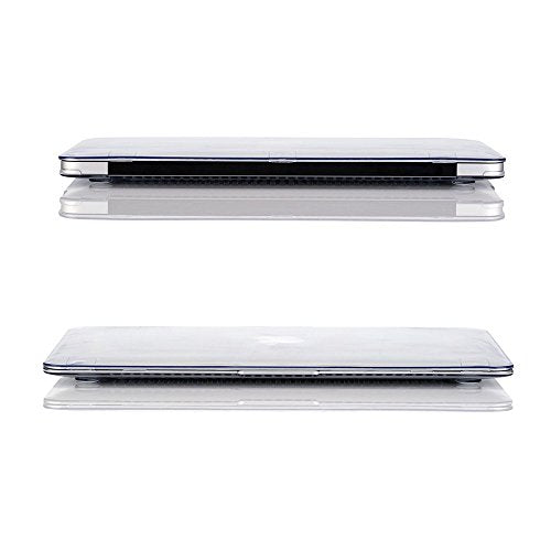 RUBAN Case for MacBook Air 11 Inch Release (A1370/A1465) - Slim Snap On Hard Shell Protective Cover and Keyboard Cover for MacBook Air 11, Crystal Clear - color: Crystal Clear
