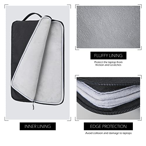 11 Inch Laptop Sleeve Carrying Case with Pocket Handle for 11 inch Mac Acer Asus Dell Chromebook VivoBook HP Stream Samsung Chromebook 2 3 4, 12 inch Surface Pro 3 4 6 7 7+, Black - color: Black, size: 11"-11.6"
