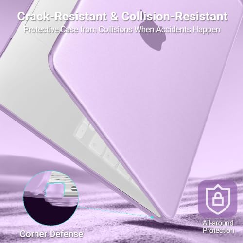 MOSISO Compatible with MacBook Neo Case 13 inch 2026 A3404 A18 Pro Chip | 4 in 1 Kit Ultra-Thin Exact-Fit Scratches&Fingerprints Resistant Protective Hard Shell Matte Case Cover, Purple - color: Purple