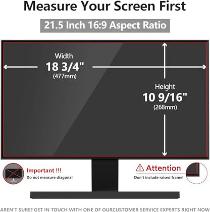 10 Pack 21.5 Inch Computer Privacy Screen Shield for 16:9 Widescreen | Anti-Glare Blue Light Privacy Filters; Anti Spy Privacy Screen Protector Film