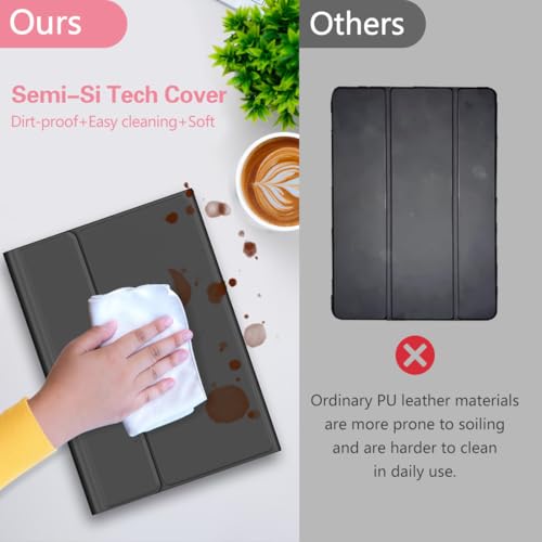 Keyboard Case for Samsung Galaxy Tab A9 Plus 5G 11 inch 2023 (SM-X210/X216/X218), Magnetic Detachable Wireless Keyboard Bluetooth, Smart Folio Cover with S Pen Holder for Galaxy Tab A9+ 11“（Black） - color: Ink Black