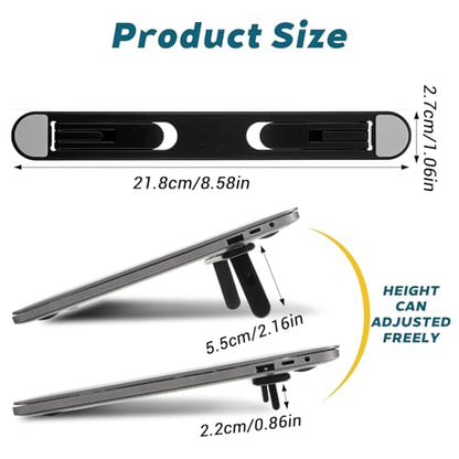 Foldable Keyboard Riser Stand, Self-Adjusting Laptop Feet with Dual Angles Small Computer Stand Portable PP Computer Keyboard Lift for Desk